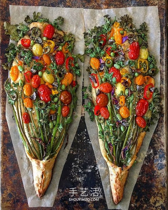 用剩菜和面包制作成的可食用“面包花束” -  rpnrmr.com
