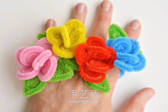 扭扭棒玫瑰花戒指的制作過程步驟圖 -  rpnrmr.com