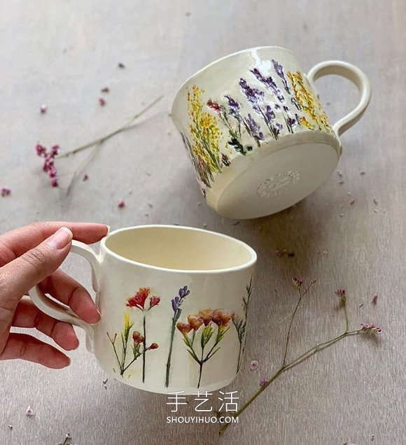 用真實(shí)花朵手工制作精美的陶瓷工藝品 -  rpnrmr.com