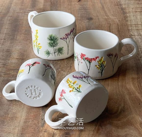 用真實(shí)花朵手工制作精美的陶瓷工藝品 -  rpnrmr.com