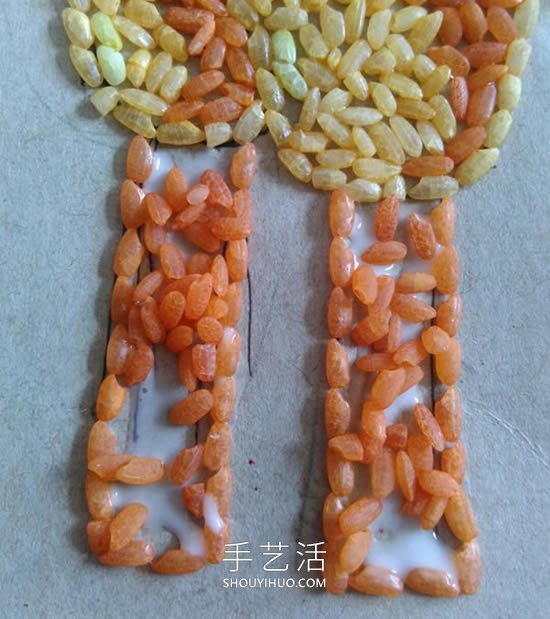 米粒貼畫大公雞的簡單手工制作教程 -  rpnrmr.com