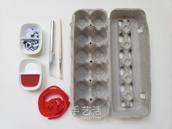簡單雞蛋托螃蟹的手工制作教程 -  rpnrmr.com