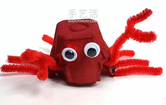 簡單雞蛋托螃蟹的手工制作教程 -  rpnrmr.com