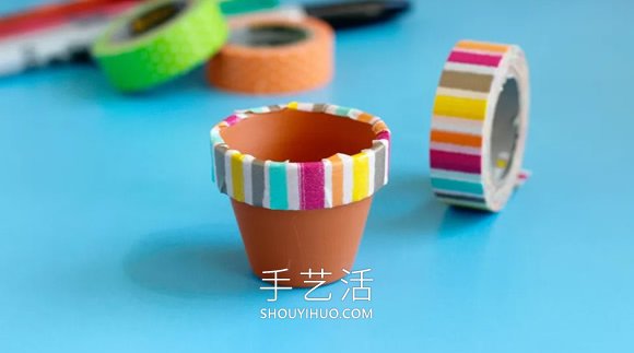 可愛迷你花盆怎么做，看看紙膠帶創(chuàng)意用法！ -  rpnrmr.com