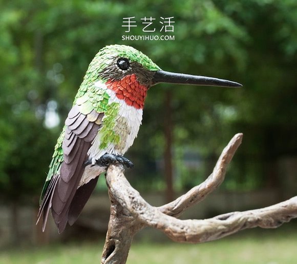 看起來像照片的逼真紙鳥雕塑作品 -  rpnrmr.com