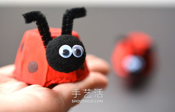 蛋盒手工制作瓢蟲的教程 -  rpnrmr.com
