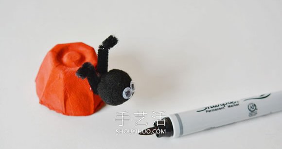 蛋盒手工制作瓢蟲的教程 -  rpnrmr.com