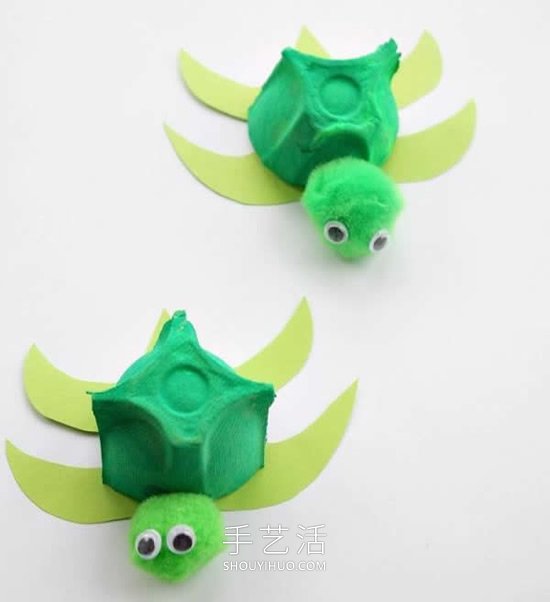 簡(jiǎn)單的蛋盒烏龜手工制作教程 -  rpnrmr.com