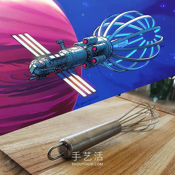 日常家用物品重構(gòu)！壯觀的太空飛船圖紙?jiān)O(shè)計(jì) -  rpnrmr.com