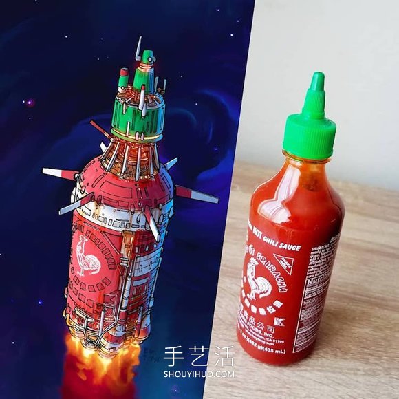日常家用物品重構(gòu)！壯觀的太空飛船圖紙?jiān)O(shè)計(jì) -  rpnrmr.com