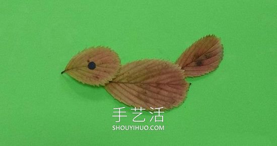 樹(shù)葉貼麻雀的制作方法圖片教程 -  rpnrmr.com