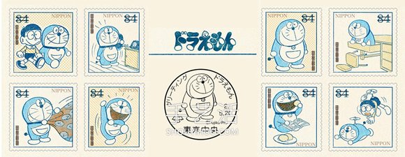 復古版哆啦A夢郵票！手繪懷舊感紀念五十周年 -  rpnrmr.com