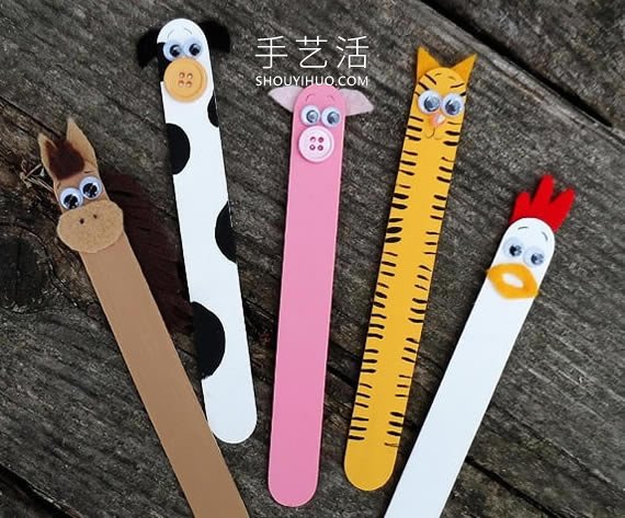 農(nóng)場動物雪糕棍書簽的制作方法 -  rpnrmr.com