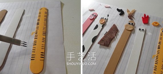 農(nóng)場動物雪糕棍書簽的制作方法 -  rpnrmr.com
