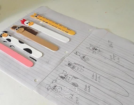 農(nóng)場動物雪糕棍書簽的制作方法 -  rpnrmr.com