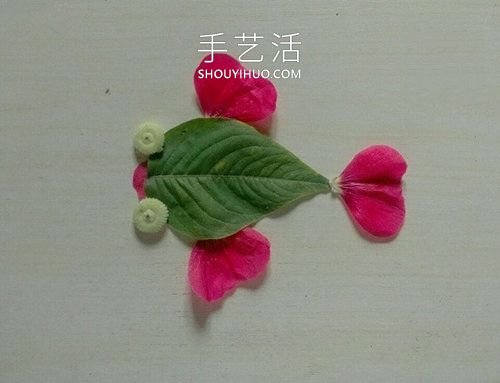 樹葉花瓣粘貼畫金魚圖片簡(jiǎn)單又漂亮 -  rpnrmr.com