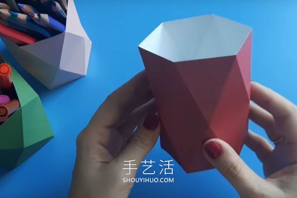 小學(xué)生用卡紙手工制作筆筒做法 -  rpnrmr.com