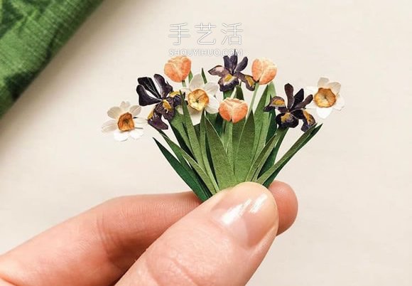 俄羅斯Tania Lissova迷人的手工剪紙花束作品 -  rpnrmr.com