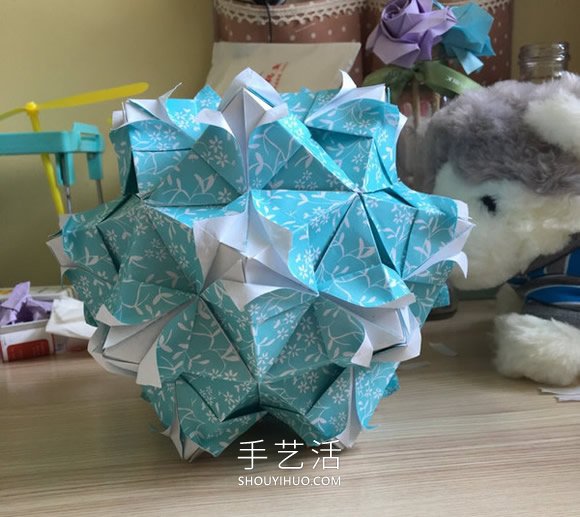 漂亮花球折紙教程步驟圖解分享 -  rpnrmr.com