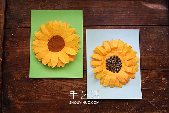 幼兒園手工制作咖啡濾紙向日葵花 -  rpnrmr.com