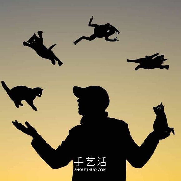 他將硬紙板放置夕陽下，拍攝栩栩如生創(chuàng)意照 -  rpnrmr.com