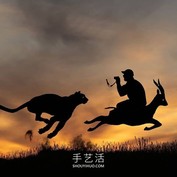 他將硬紙板放置夕陽下，拍攝栩栩如生創(chuàng)意照 -  rpnrmr.com