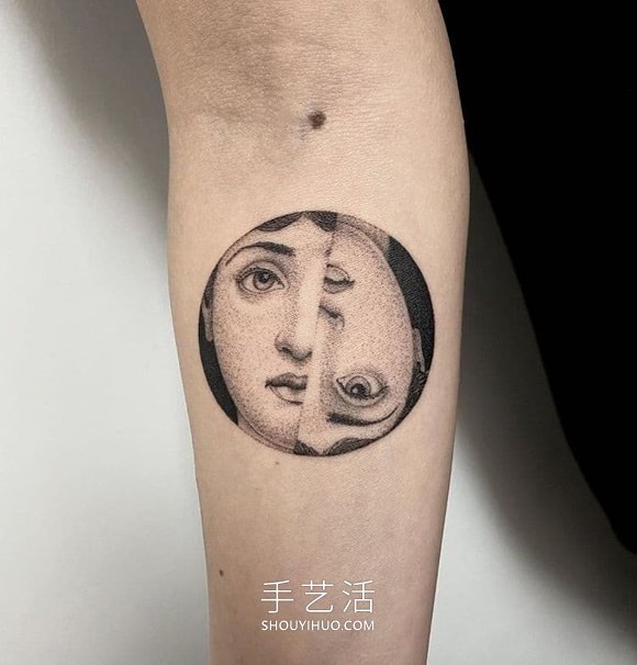 微小的點和細線組合，超現(xiàn)實主義紋身作品賞 -  rpnrmr.com