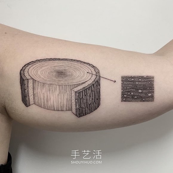 微小的點和細線組合，超現(xiàn)實主義紋身作品賞 -  rpnrmr.com