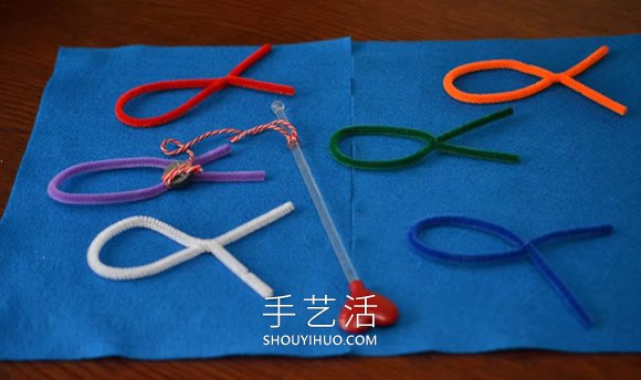 自制扭扭棒釣魚玩具的做法教程 -  rpnrmr.com