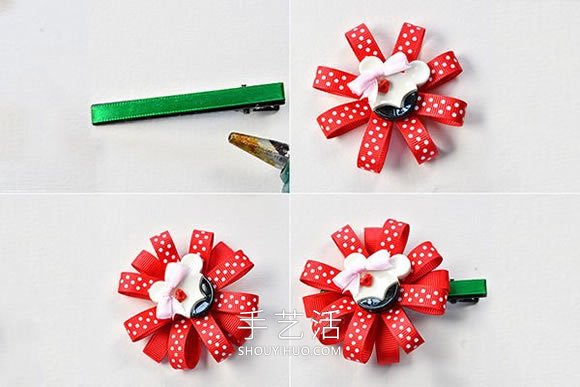 兒童款緞帶花發(fā)夾制作教程圖解 -  rpnrmr.com