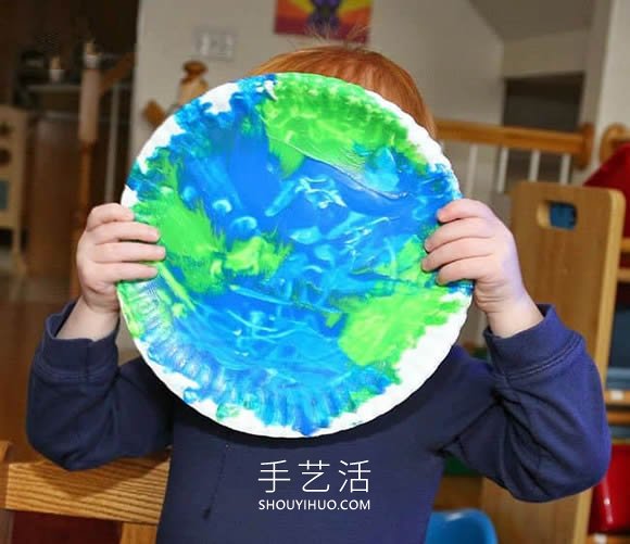 地球日手工制作美麗的紙盤地球 -  rpnrmr.com