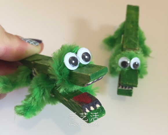 木夾子鱷魚手工制作教程超簡單 -  rpnrmr.com