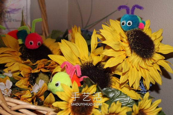春天的絨球毛毛蟲手工制作教案 -  rpnrmr.com