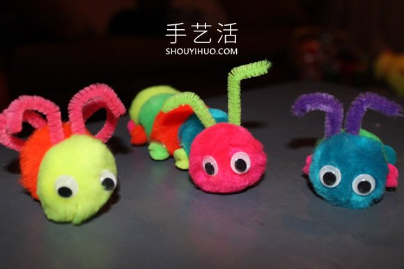 春天的絨球毛毛蟲手工制作教案 -  rpnrmr.com