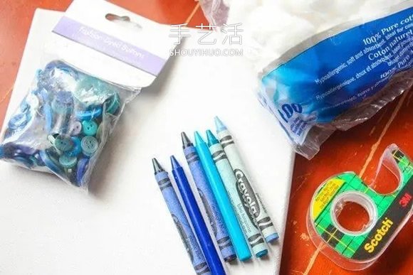 幼兒園蠟筆手工制作雨云畫的做法教程 -  rpnrmr.com