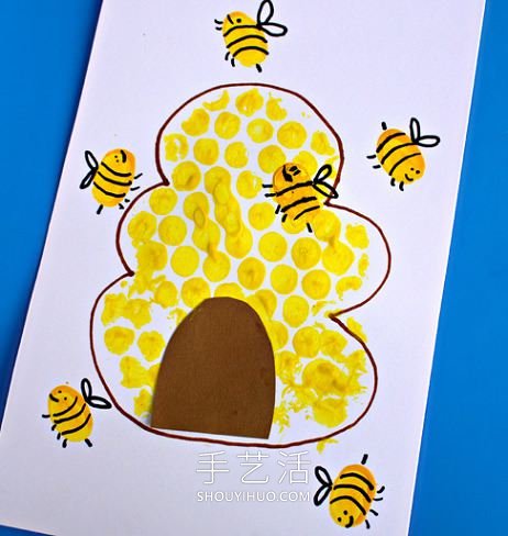 幼兒園氣泡膜手工作品蜂巢蜜蜂圖片 -  rpnrmr.com