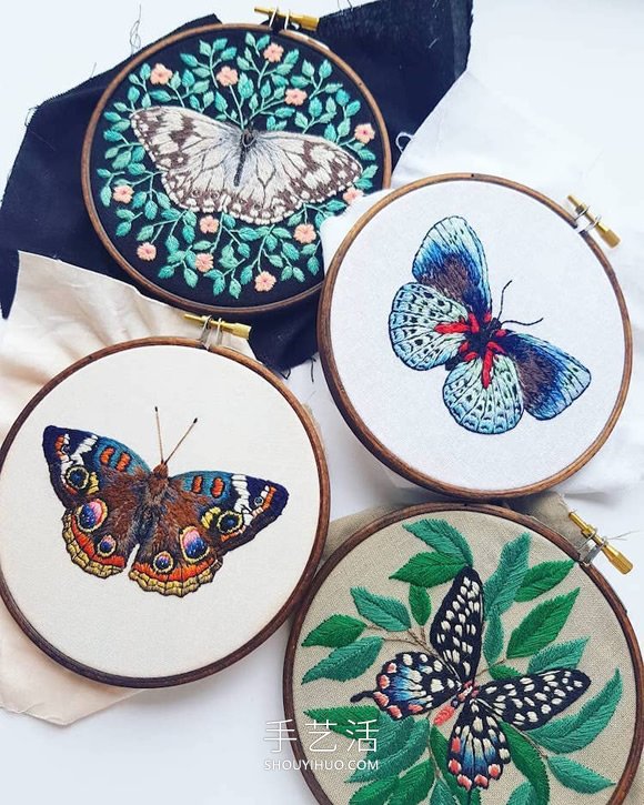 逼真刺繡胸針，看起來像真正的蝴蝶停在身上 -  rpnrmr.com