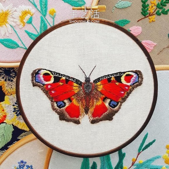 逼真刺繡胸針，看起來像真正的蝴蝶停在身上 -  rpnrmr.com
