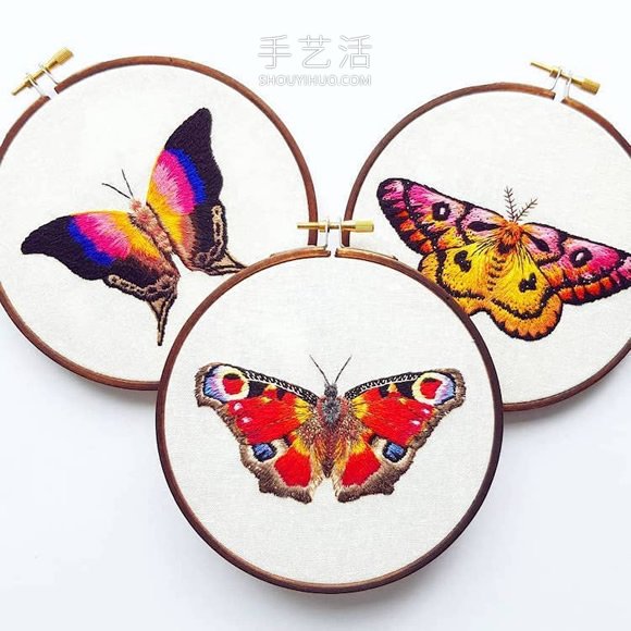 逼真刺繡胸針，看起來像真正的蝴蝶停在身上 -  rpnrmr.com