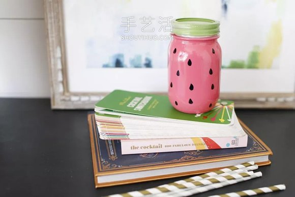 DIY夏天西瓜梅森罐的制作方法教程 -  rpnrmr.com