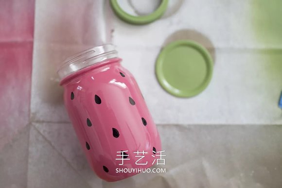 DIY夏天西瓜梅森罐的制作方法教程 -  rpnrmr.com