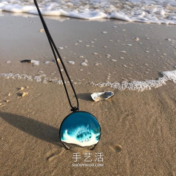 DIY樹脂壁掛和吊墜，勾勒出海浪的美！ -  rpnrmr.com