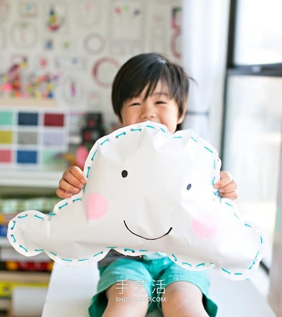 幼兒手工制作可愛(ài)紙?jiān)贫湔眍^的做法教程 -  rpnrmr.com