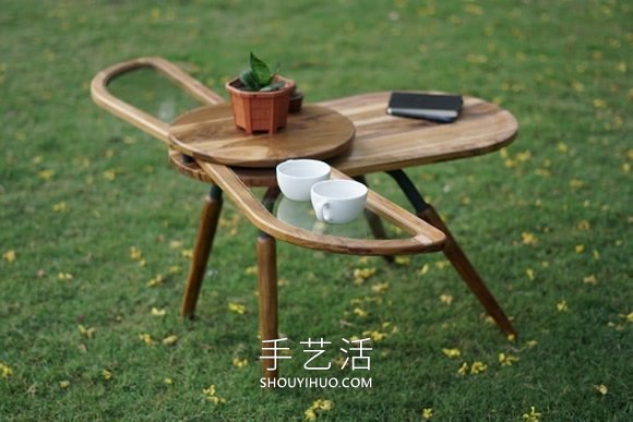 甲殼蟲風格的茶幾DIY，帶有折疊式“翅膀” -  rpnrmr.com