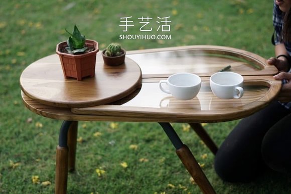 甲殼蟲風格的茶幾DIY，帶有折疊式“翅膀” -  rpnrmr.com