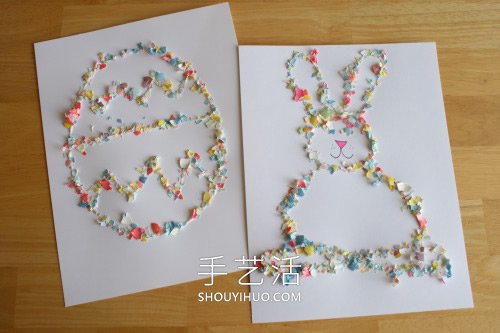 幼兒園蛋殼拼貼畫制作過程復活節(jié)主題 -  rpnrmr.com
