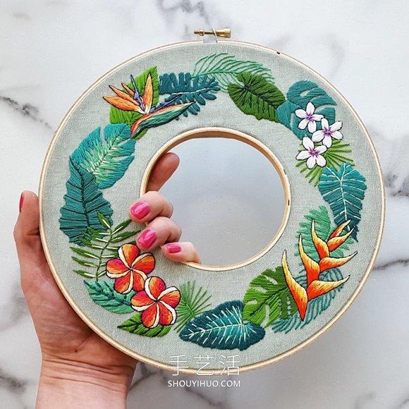 帶有美麗植物插圖的“花環(huán)”刺繡作品欣賞 -  rpnrmr.com