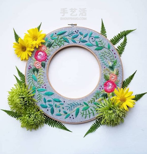 帶有美麗植物插圖的“花環(huán)”刺繡作品欣賞 -  rpnrmr.com