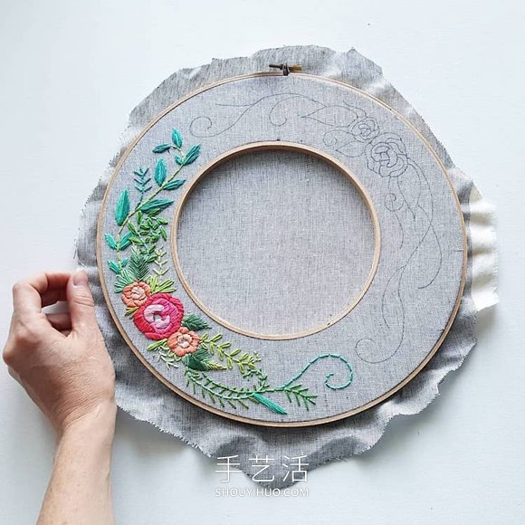 帶有美麗植物插圖的“花環(huán)”刺繡作品欣賞 -  rpnrmr.com