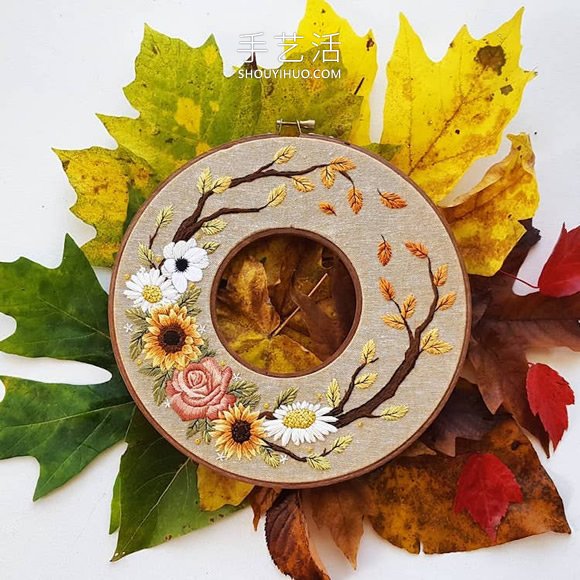 帶有美麗植物插圖的“花環(huán)”刺繡作品欣賞 -  rpnrmr.com